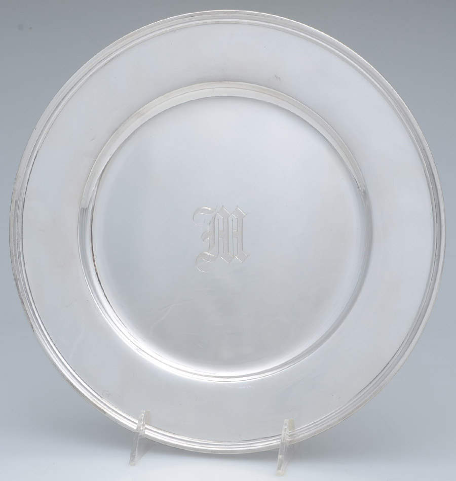 Calvert-Old Maryland Plain (Sterling, Hollowware) Sevice/Dinner Plate by Kirk Stieff-1