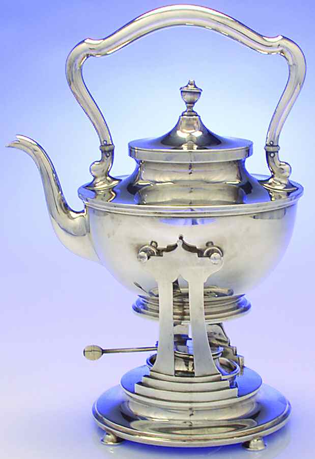 Calvert-Old Maryland Plain (Sterling, Hollowware) Kettle, Stand & Burner by Kirk Stieff-1