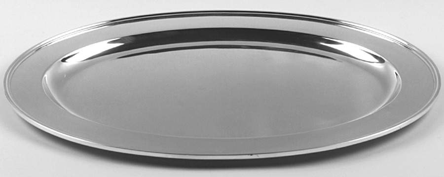 Calvert-Old Maryland Plain (Sterling, Hollowware) 18" Oval Serving Platter by Kirk Stieff-1