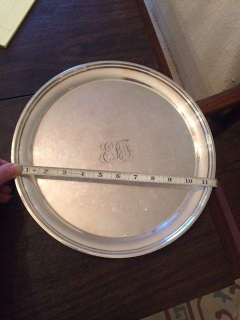 Calvert-Old Maryland Plain (Sterling, Hollowware) 12" Round Tray by Kirk Stieff-1