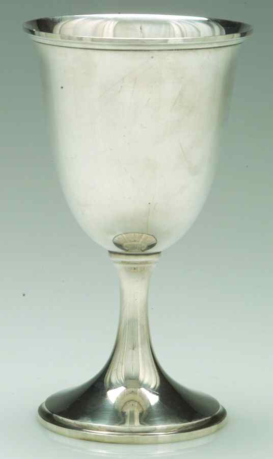 Calvert-Old Maryland Plain (Sterling, Hollowware) Water Goblet by Kirk Stieff-1