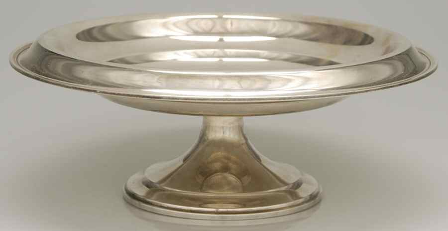 Calvert-Old Maryland Plain (Sterling, Hollowware) Round Sterling Footed Centerpiece by Kirk Stieff-1