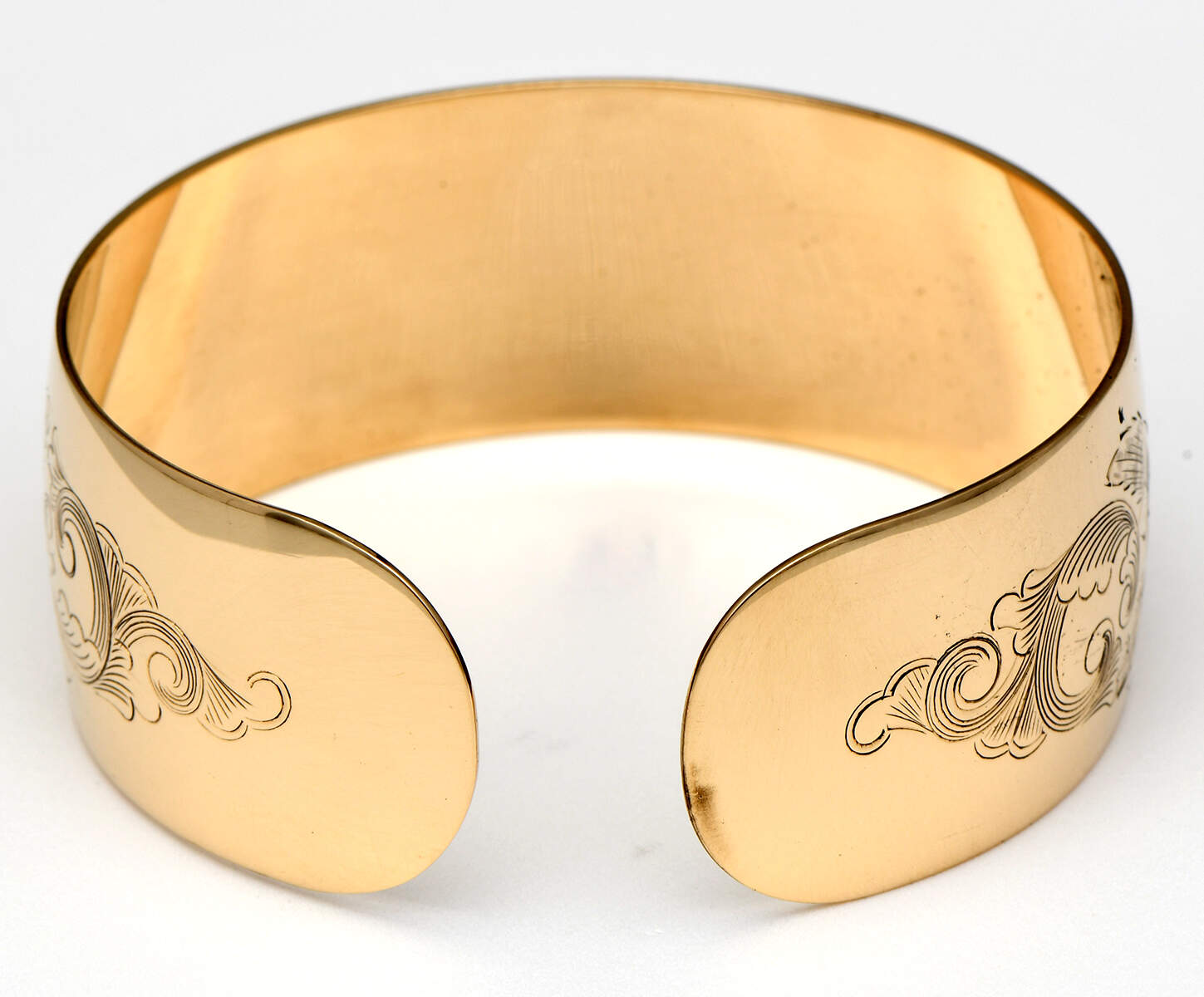 Old Maryland-Engv (Sterling, Hollowware) 14KY Cuff Bracelet by Kirk Stieff-2
