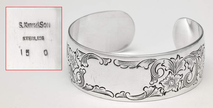 Old Maryland-Engv (Sterling, Hollowware) Cuff Bracelet by Kirk Stieff-1