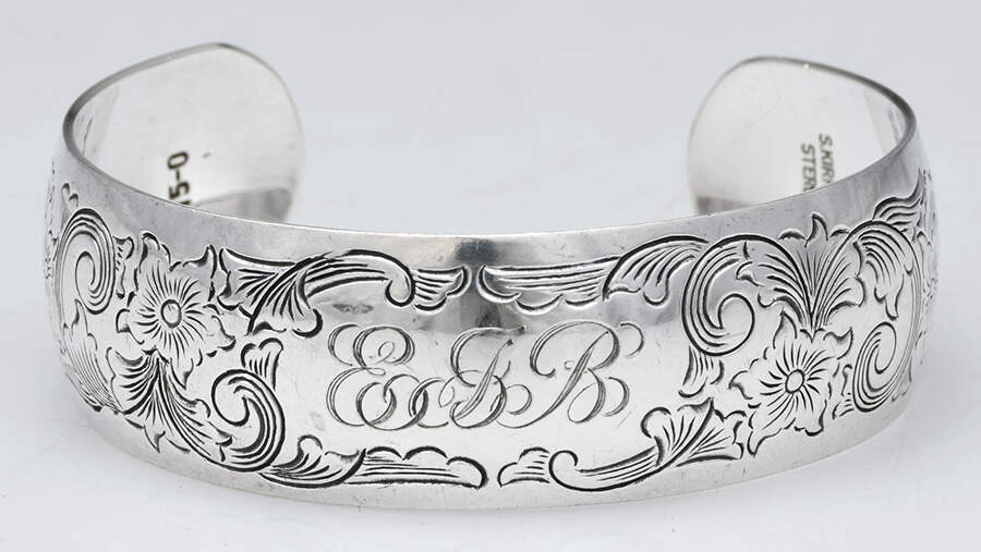 Old Maryland-Engv (Sterling, Hollowware) Cuff Bracelet by Kirk Stieff-1