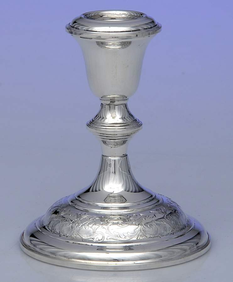 Old Maryland-Engv (Sterling, Hollowware) Weighted Candleholder by Kirk Stieff-1