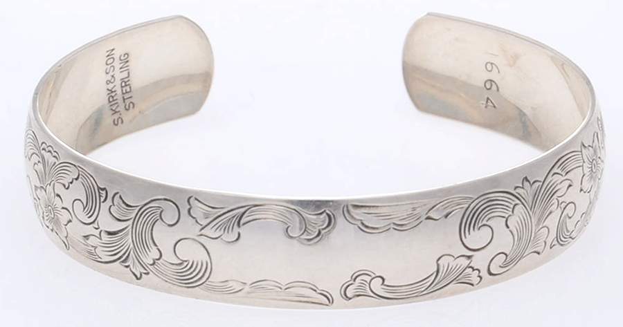 Old Maryland-Engv (Sterling, Hollowware) Cuff Bracelet by Kirk Stieff-1