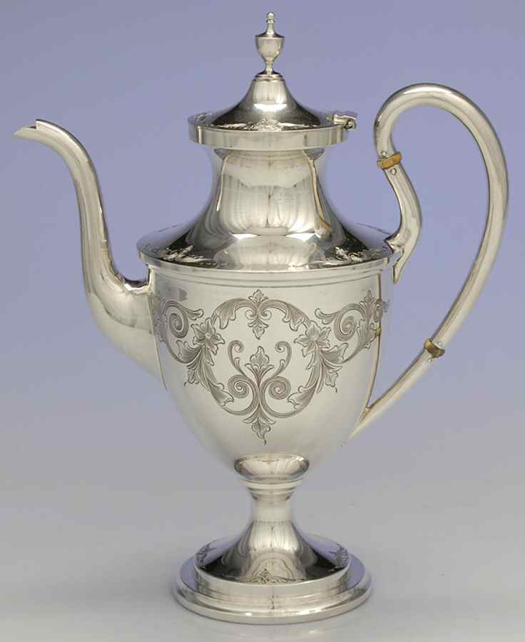 Old Maryland-Engv (Sterling, Hollowware) Coffee Pot by Kirk Stieff-1