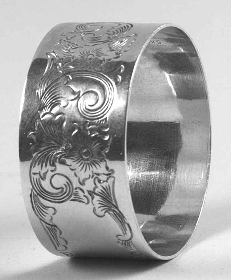 Old Maryland-Engv (Sterling, Hollowware) Sterling Napkin Ring by Kirk Stieff-1