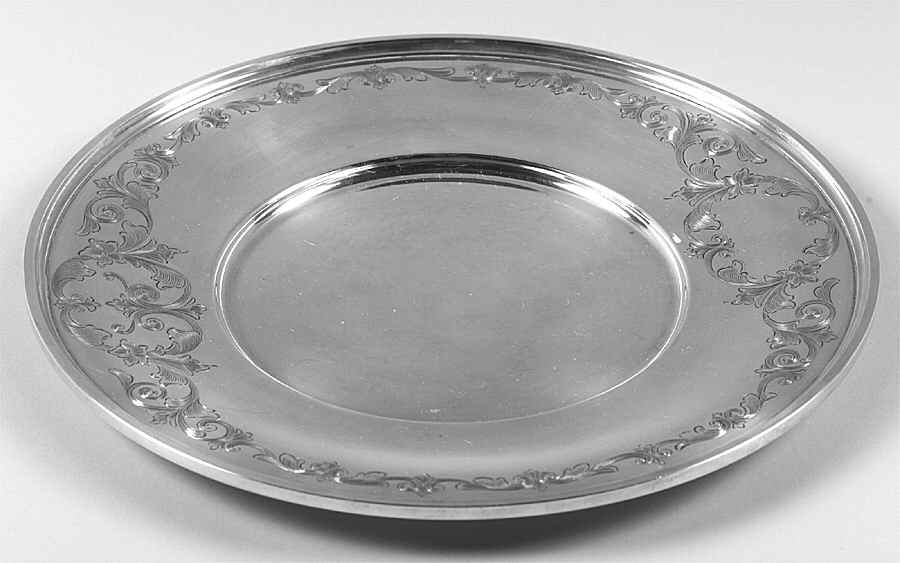 Old Maryland-Engv (Sterling, Hollowware) Sterling Sandwich Plate by Kirk Stieff-1
