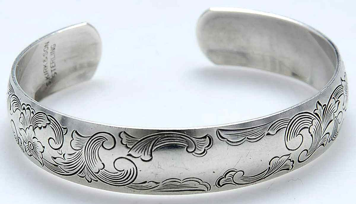 Old Maryland-Engv (Sterling, Hollowware) Cuff Bracelet by Kirk Stieff-1
