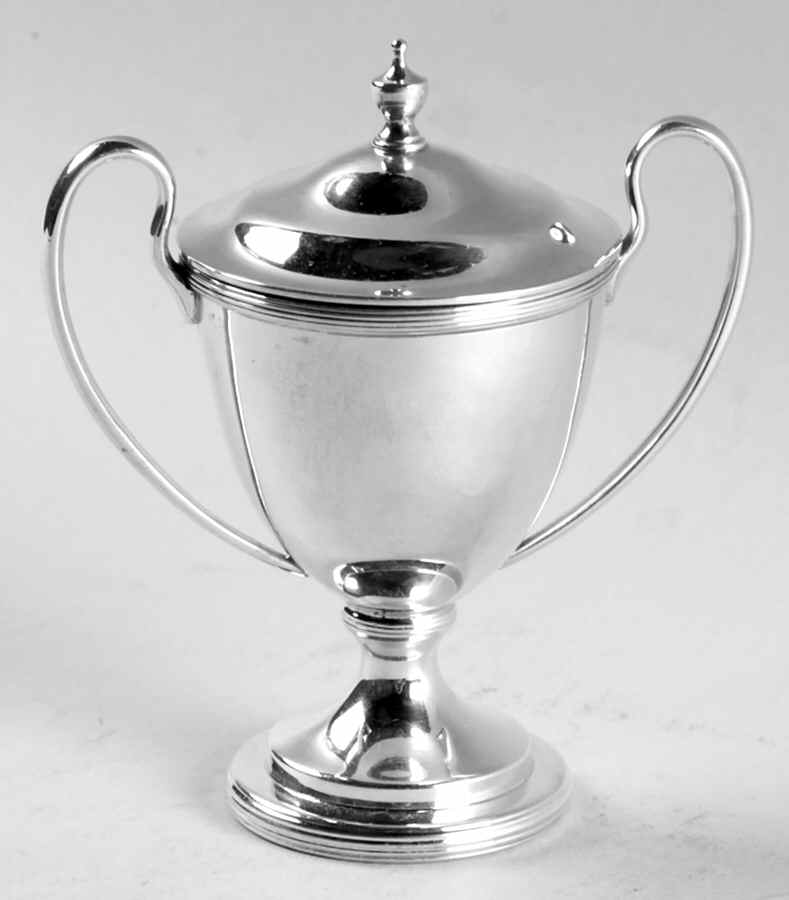 Calvert-Old Maryland Plain (Sterling, Hollowware) Mini Sugar Bowl & Lid by Kirk Stieff-1