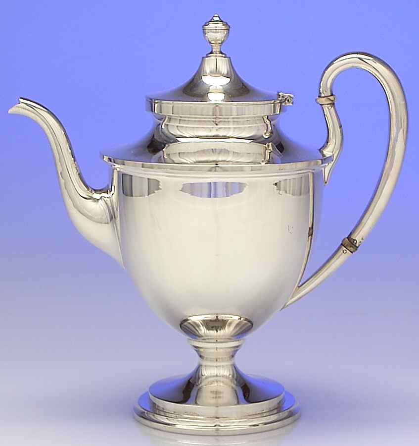 Calvert-Old Maryland Plain (Sterling, Hollowware) Teapot by Kirk Stieff-1