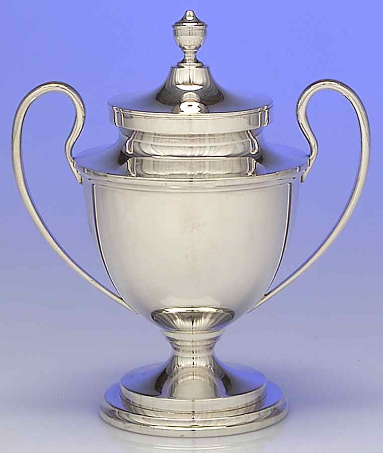 Calvert-Old Maryland Plain (Sterling, Hollowware) Sugar Bowl & Lid by Kirk Stieff-1