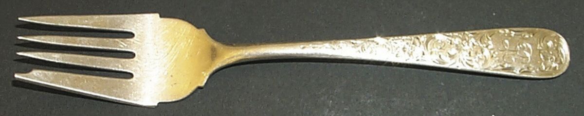 Old Maryland-Engv (Sterling, 1936, Monograms)  Individual Salad Fork by Kirk Stieff-1
