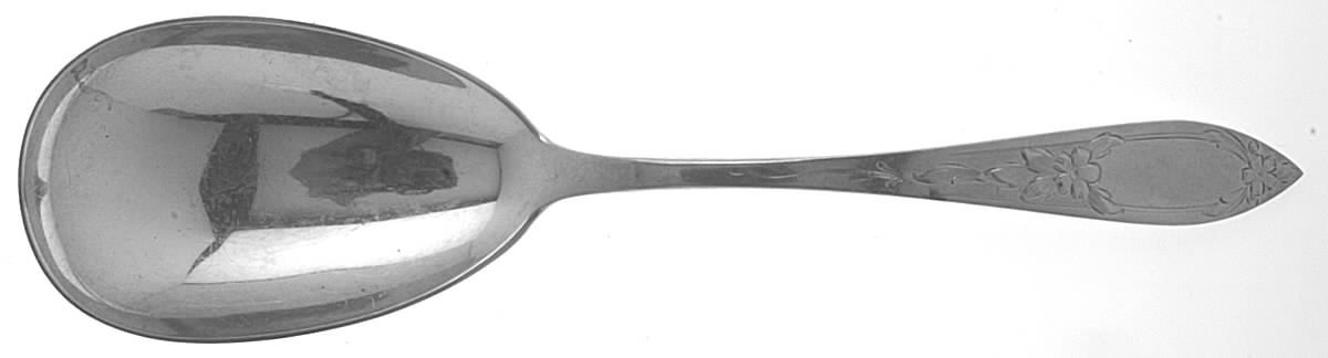 Lady Claire-Hand Engr(Sterling, 1925, Monograms) Large Solid Serving Spoon by Kirk Stieff-1