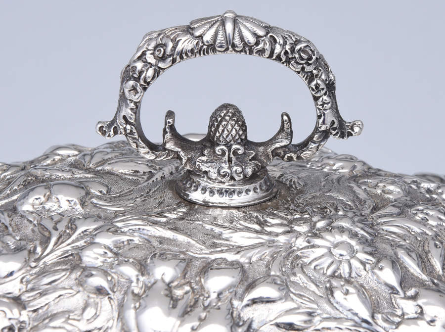 Repousse (Coin, Hollowware, No Landscape) Small Tureen & Lid by Kirk Stieff-3