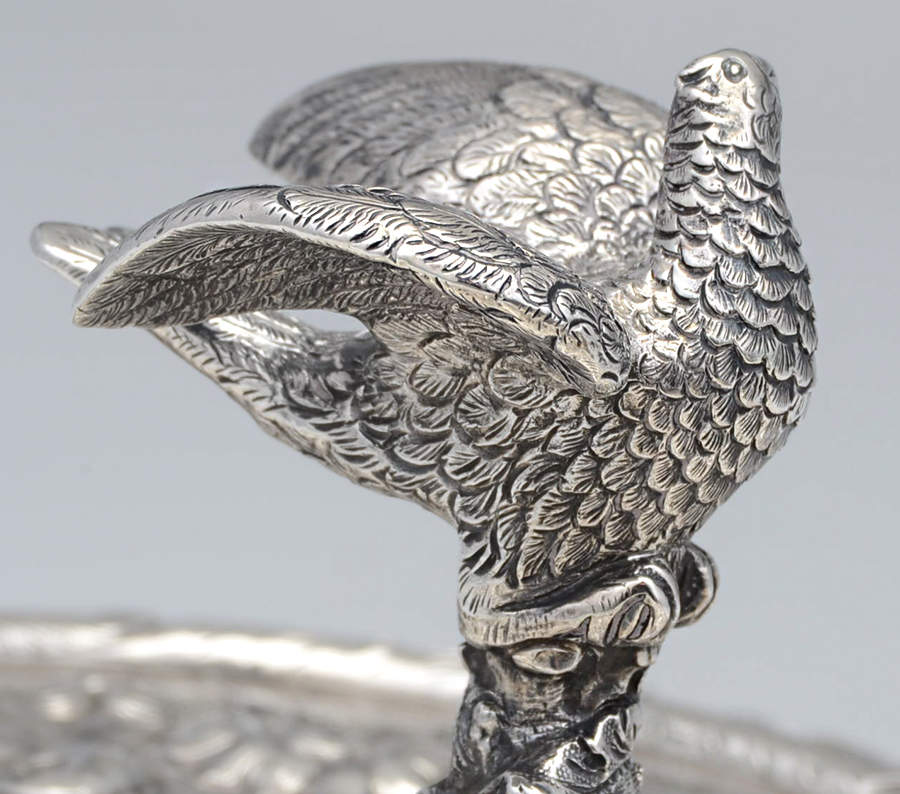 Repousse (Coin, Hollowware, No Landscape) Chafing Dish W/Lid, Burner & Stand by Kirk Stieff-3