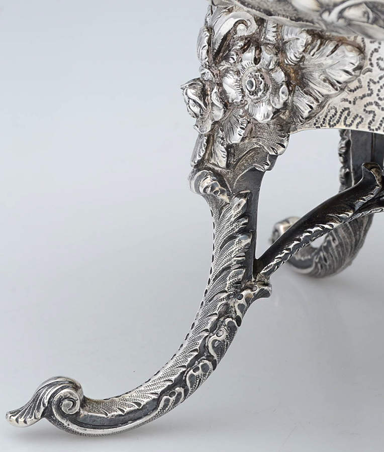 Repousse (Coin, Hollowware, No Landscape) Chafing Dish W/Lid, Burner & Stand by Kirk Stieff-2