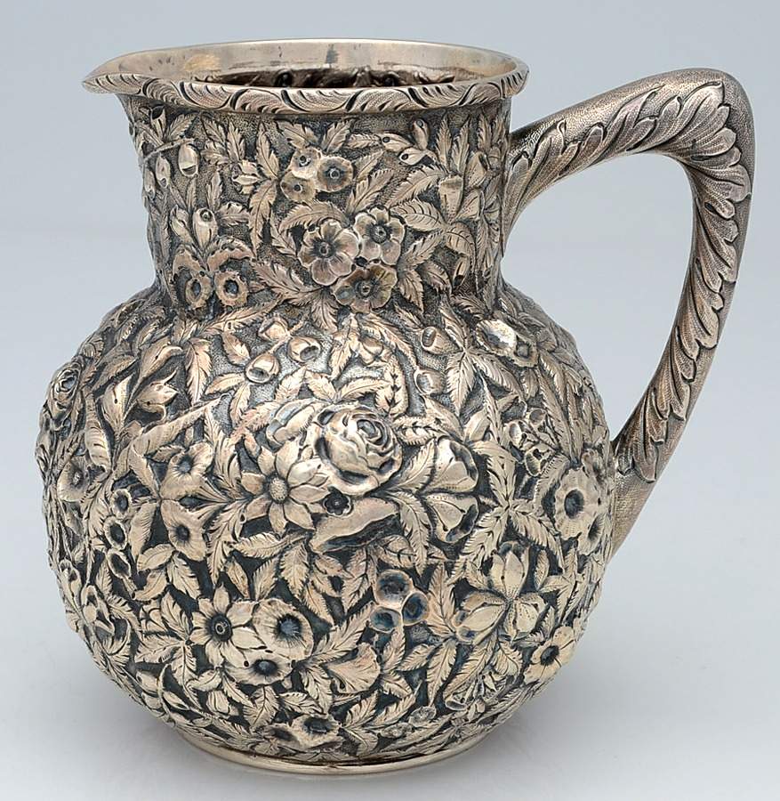 Repousse (Coin, Hollowware, No Landscape) 52 Oz Water Pitcher by Kirk Stieff-1