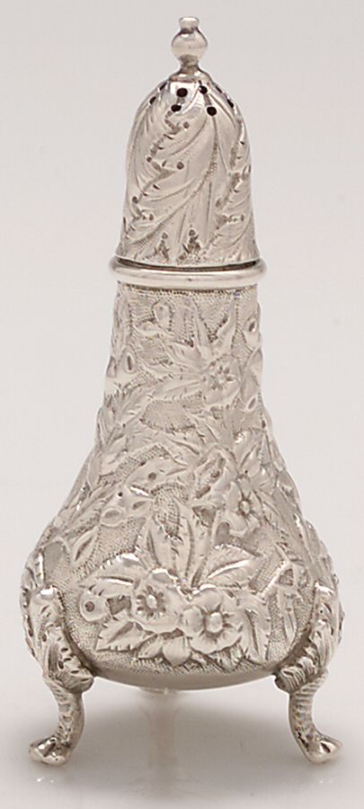 Repousse (Coin, Hollowware, No Landscape) Pepper Shaker by Kirk Stieff-1