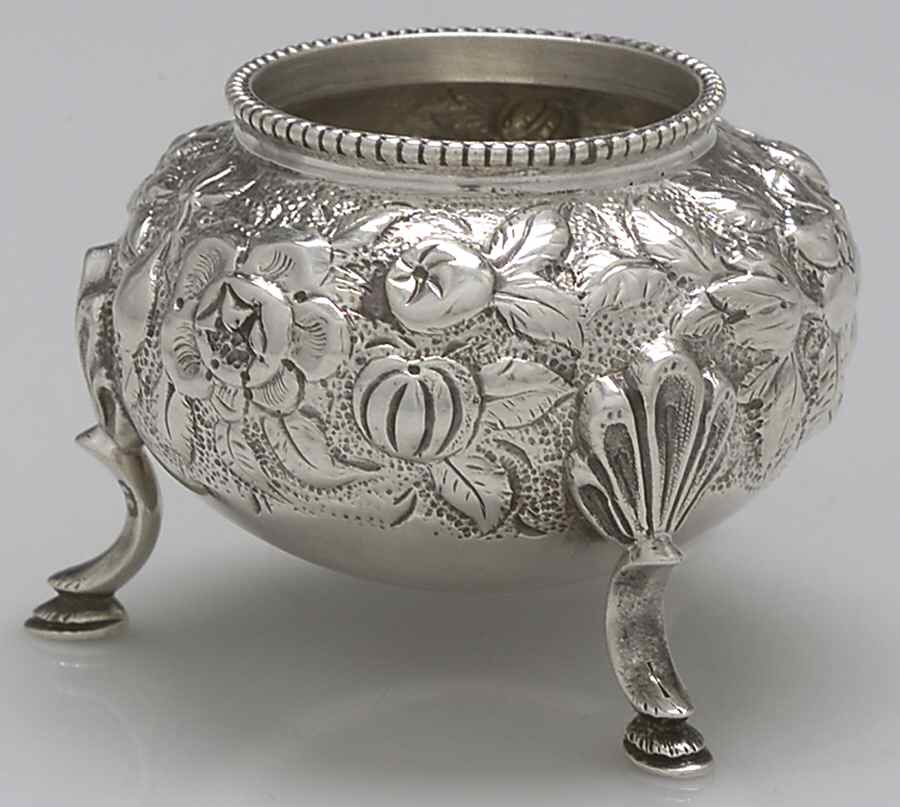 Repousse (Coin, Hollowware, No Landscape) Open Salt Individual by Kirk Stieff-1
