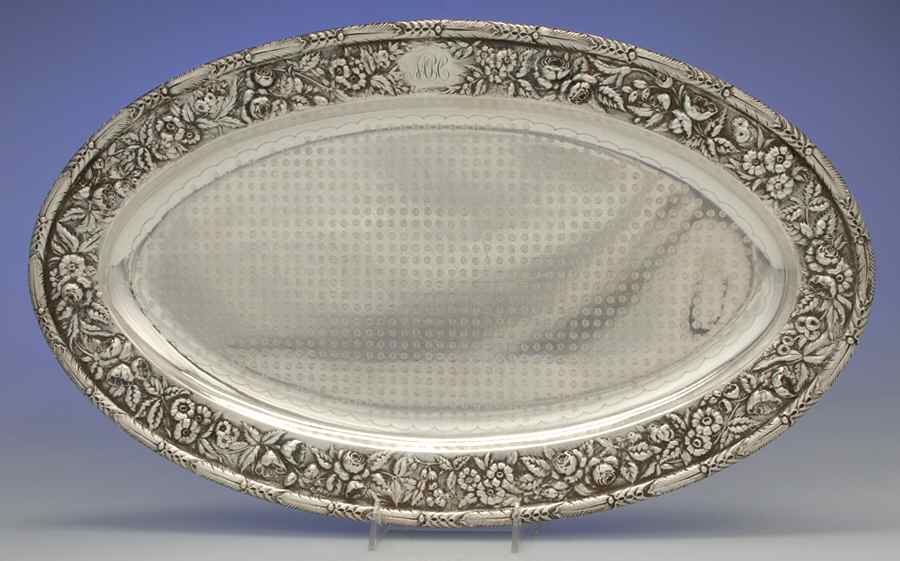 Repousse (Coin, Hollowware, No Landscape) 22" Fish Platter by Kirk Stieff-1