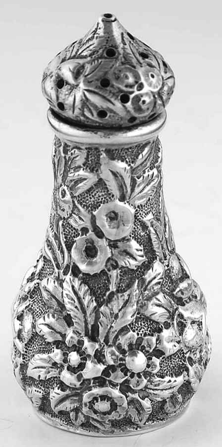 Repousse (Coin, Hollowware, No Landscape) Individual Pepper Shaker by Kirk Stieff-1