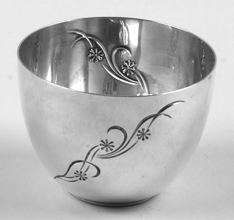 Cynthia-Engraved (Sterling, 1957, Hollowware)  Mini Open Sugar Bowl by Kirk Stieff-1