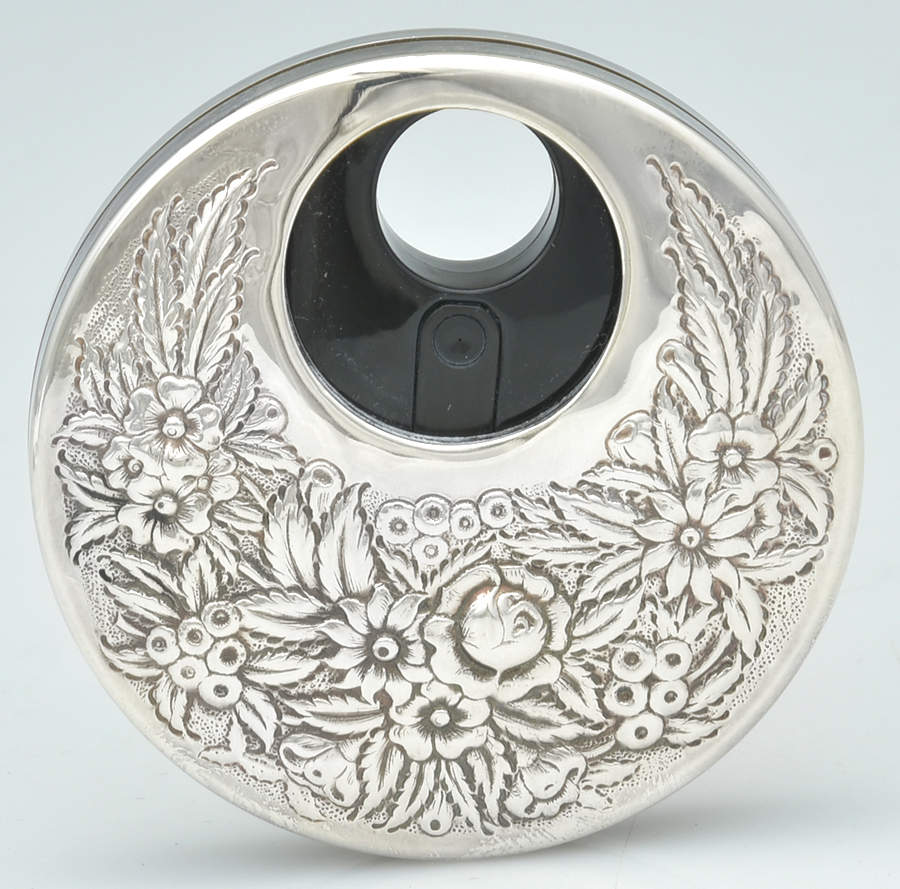 Repousse (Silverplate, Hollowware) 2" Round Atomizer Weighted by Kirk Stieff-1