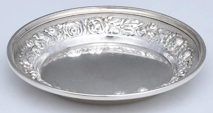 Stieff Rose (Sterling, 1892, Hollowware) Sterling Butter Pat by Kirk Stieff-1