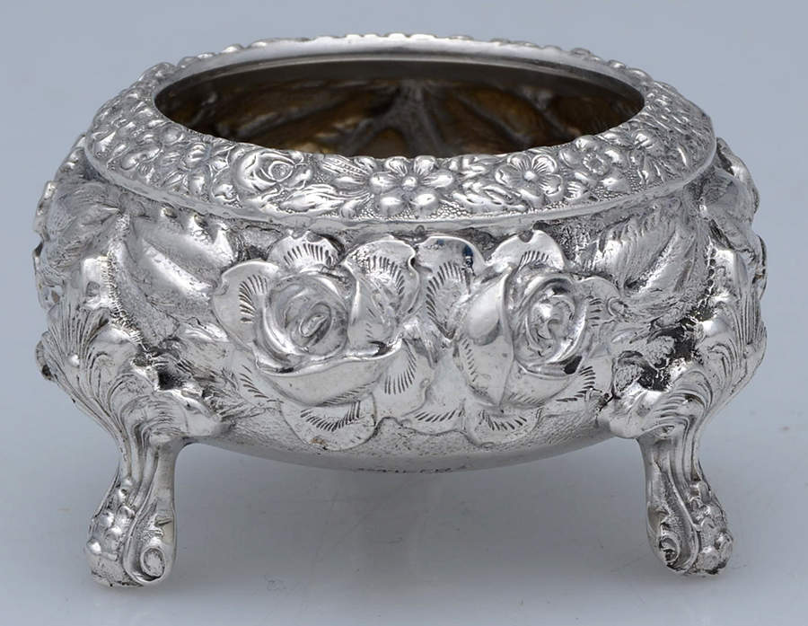 Stieff Rose (Sterling, 1892, Hollowware) Individual Open Salt by Kirk Stieff-1