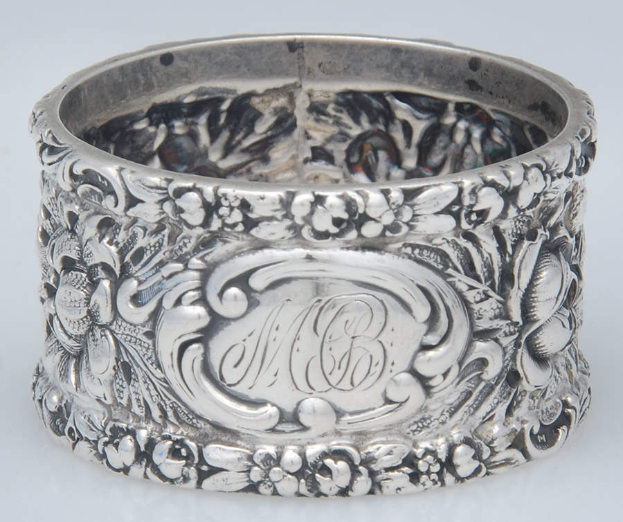 Stieff Rose (Sterling, 1892, Hollowware) Round Napkin Ring by Kirk Stieff-1