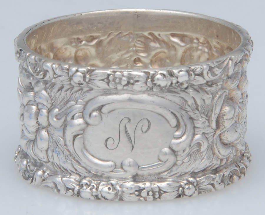 Stieff Rose (Sterling, 1892, Hollowware) Round Napkin Ring by Kirk Stieff-1