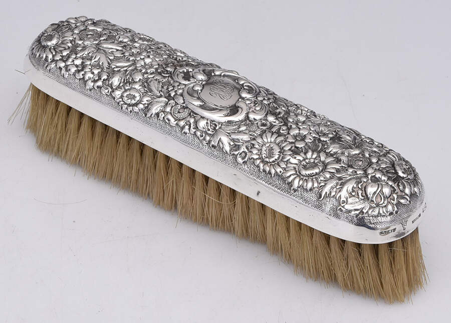 Stieff Rose (Sterling, 1892, Hollowware) Clothes Brush by Kirk Stieff-1