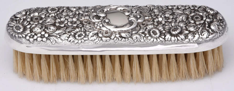 Stieff Rose (Sterling, 1892, Hollowware) Clothes Brush by Kirk Stieff-1