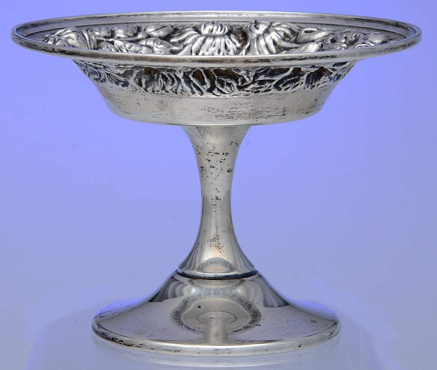 Stieff Rose (Sterling, 1892, Hollowware) Round Compote (Height X Width) by Kirk Stieff-1