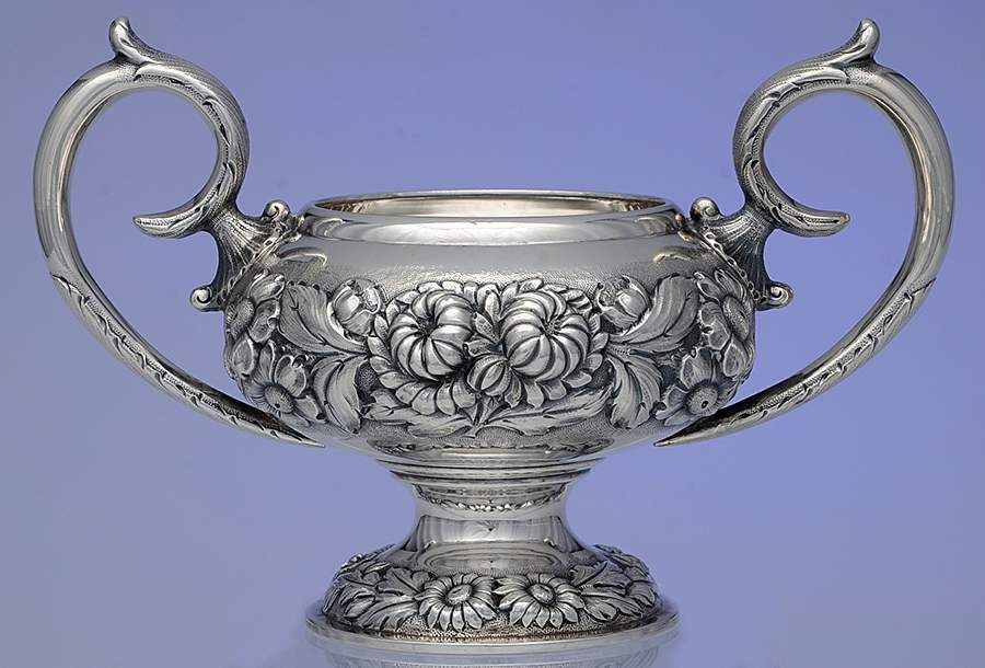 Stieff Rose (Sterling, 1892, Hollowware) Sugar Bowl No Lid by Kirk Stieff-1
