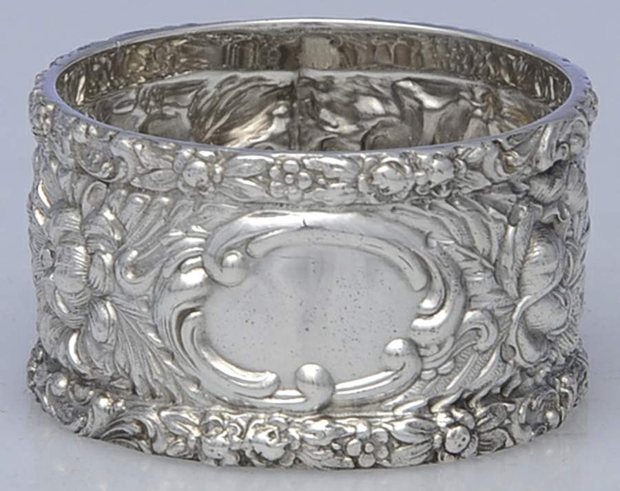 Stieff Rose (Sterling, 1892, Hollowware) Round Napkin Ring by Kirk Stieff-1