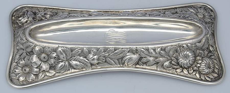 Stieff Rose (Sterling, 1892, Hollowware) Nail Buffer Tray by Kirk Stieff-1