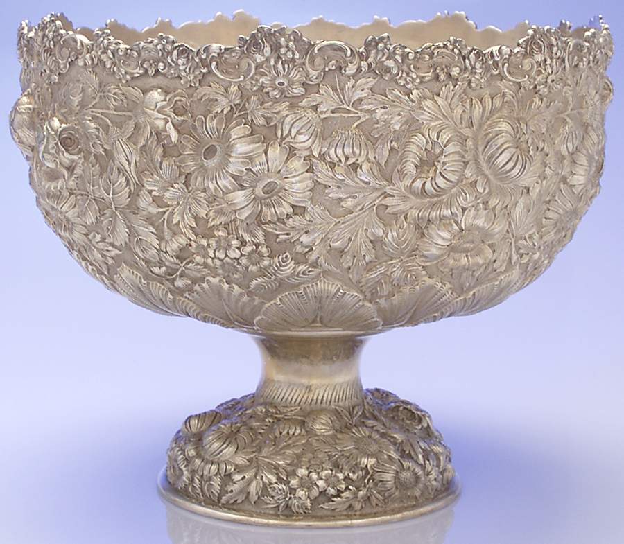 Stieff Rose (Sterling, 1892, Hollowware) Punch Bowl by Kirk Stieff-1