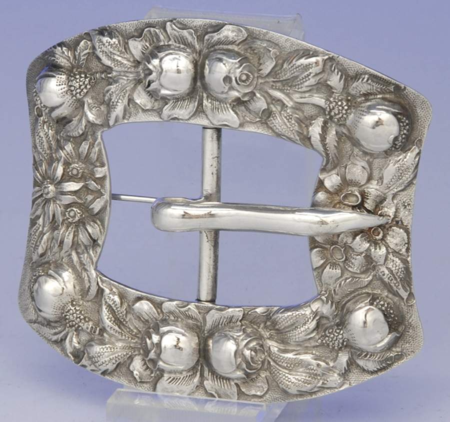 Stieff Rose (Sterling, 1892, Hollowware) Belt Buckle/Pin by Kirk Stieff-1