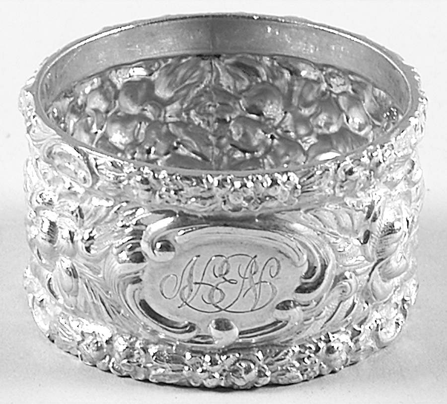 Stieff Rose (Sterling, 1892, Hollowware) Round Napkin Ring by Kirk Stieff-1