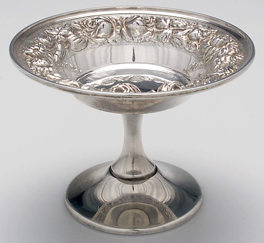 Stieff Rose (Sterling, 1892, Hollowware) Round Compote (Height X Width) by Kirk Stieff-1