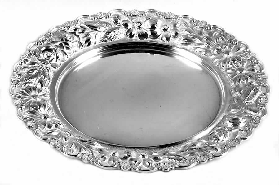 Stieff Rose (Sterling, 1892, Hollowware) 8" Salad Plate by Kirk Stieff-1
