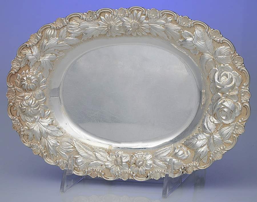 Stieff Rose (Sterling, 1892, Hollowware) Underplate for Gravy Boat by Kirk Stieff-1