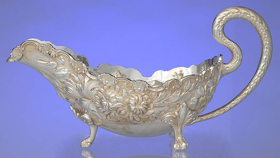 Stieff Rose (Sterling, 1892, Hollowware) Gravy Boat No Underplate by Kirk Stieff-1