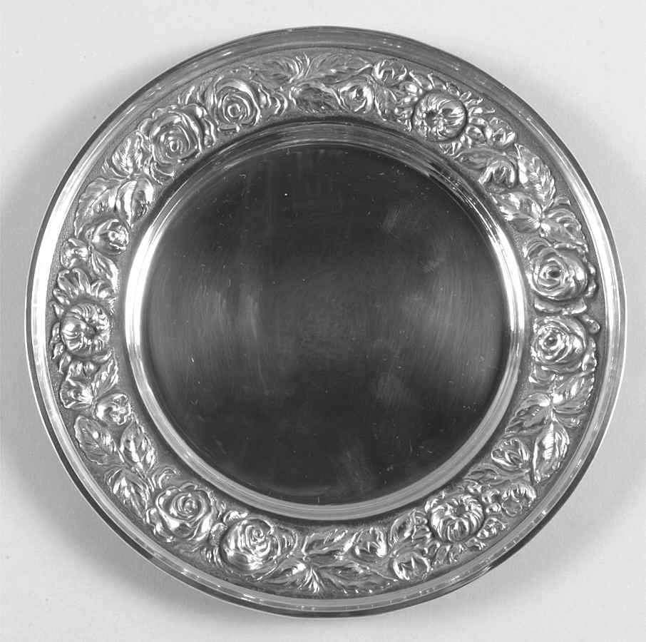 Stieff Rose (Sterling, 1892, Hollowware) Bread Plate by Kirk Stieff-1