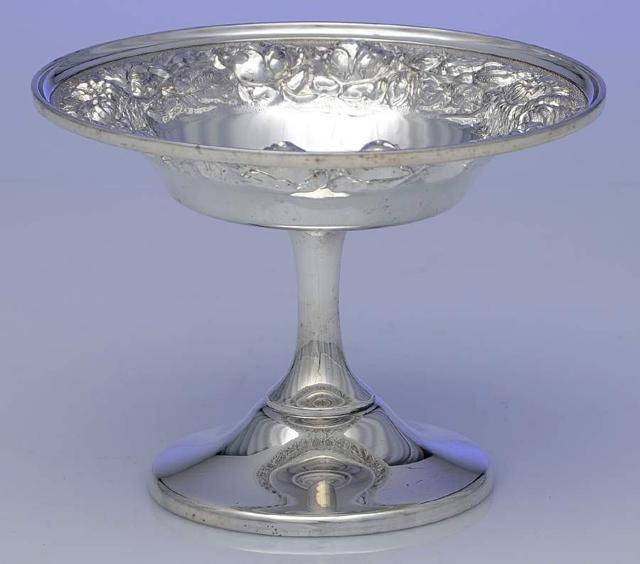 Stieff Rose (Sterling, 1892, Hollowware) Round Compote (Height X Width) by Kirk Stieff-1