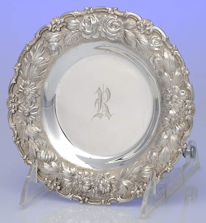 Stieff Rose (Sterling, 1892, Hollowware) Bread Plate by Kirk Stieff-1